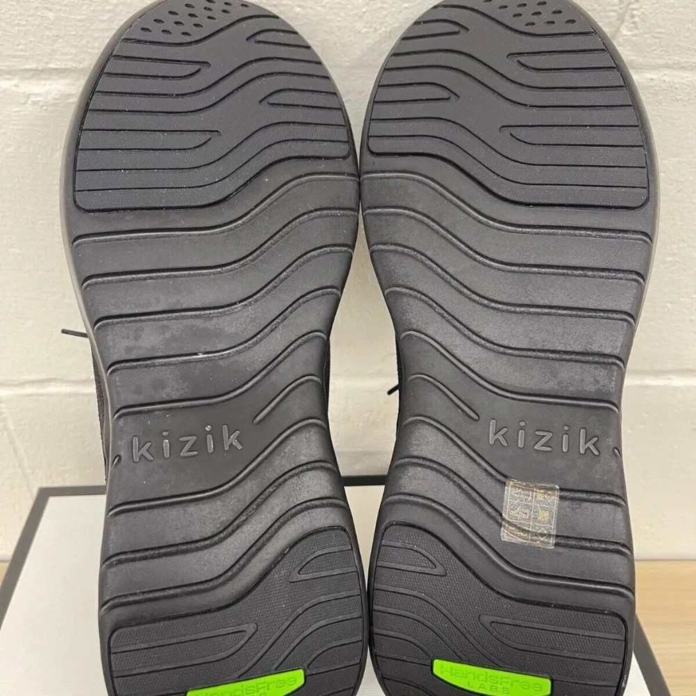 Kizik Athens Hands Free Triple Black Running Shoes Sneaker Womens Size 15.5 Wide